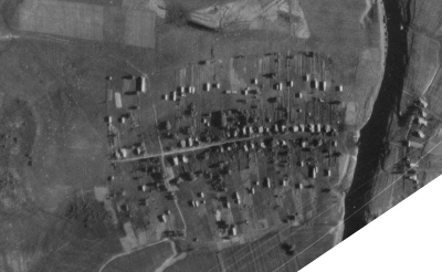 Деревня Юркино на аэрофотоснимке 20 июня 1942 г.